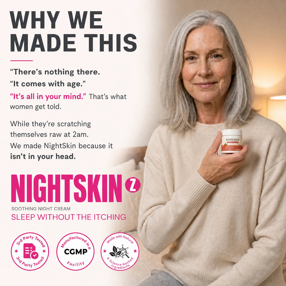 NightSkin™ Relief Balm — Night-Time Care for Itching, Burning & Dryness